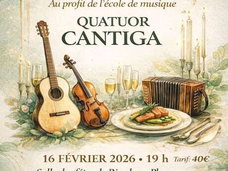 Cena concierto - Cuarteto Cantiga