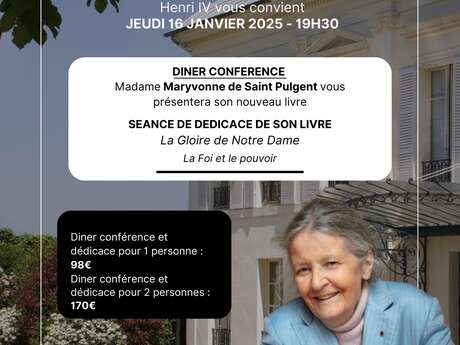 Dîner Conférence avec Maryvonne de Saint Pulgent