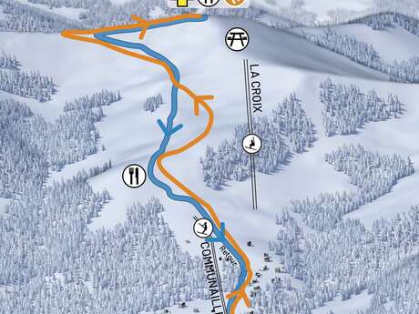 Itinéraire de ski de randonnée alpin - Itinéraire nocturne - Les Communailles / Sommet du Mont Joux
