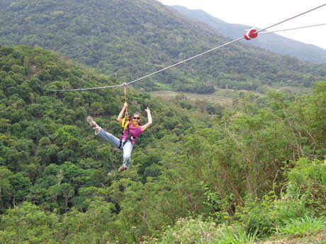 Zip-lining through Mont Mou's forest - Caledonia Tours