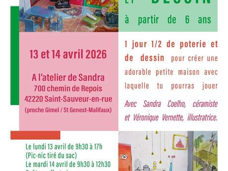 Stage poterie et dessin pour enfants