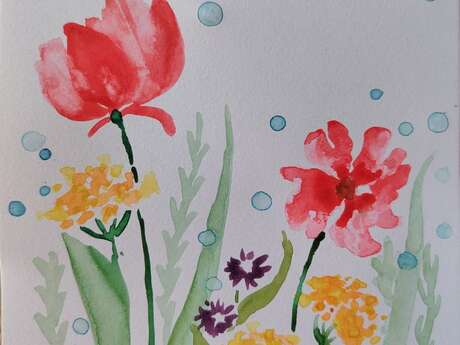 Apprenez à dessiner des fleurs à l'aquarelle.