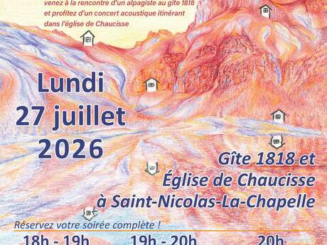 Tournée des refuges Gîte 1818 et église de Chaucisse