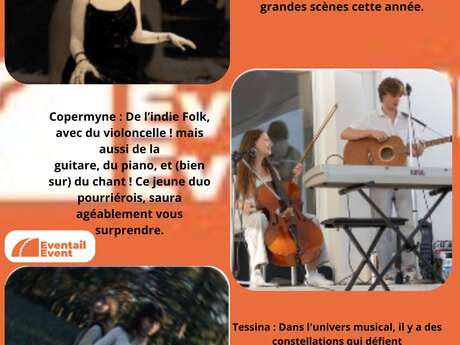 Concert : Copermyne, Tessina & Alba  musique indie, soul, pop,folk