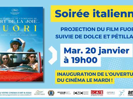 Projection du film Fuori et dégustation dolce et pétillant : soirée italienne