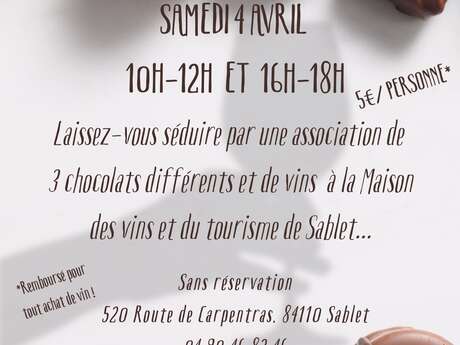 Wine and chocolate discovery workshop