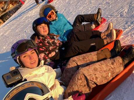 Descente en luge de la Marvel
