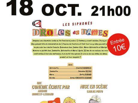 Pièce de théâtre "DROLES DE DAMES" compagnie Les Siphonés