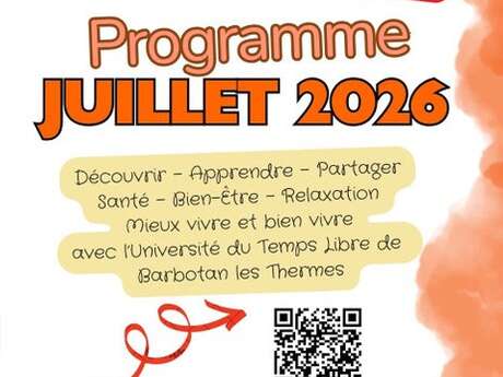 Programme 2026 des Rendez-vous et ateliers de l'UTEPSIAA à Barbotan-les-Thermes
