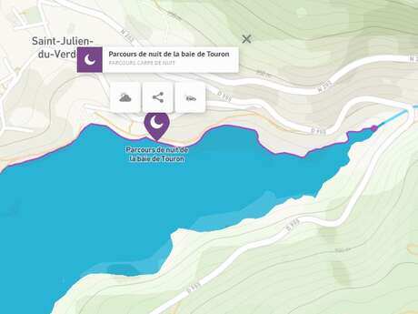 Parcours carpe de nuit de la baie du Touron