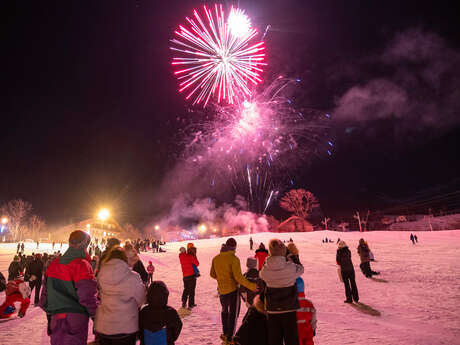 Arrivée du père Noël et feu d'artifice