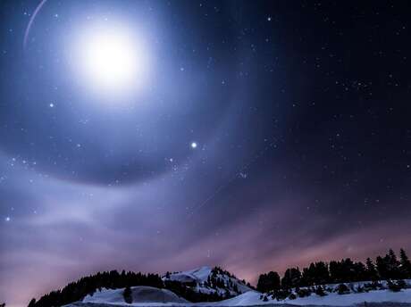 Nocturne ski de fond aux Moises
