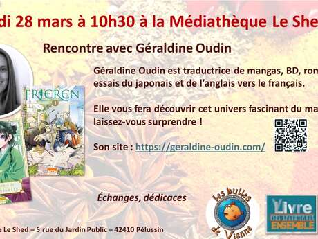 Rencontre littéraire avec Géraldine Oudin