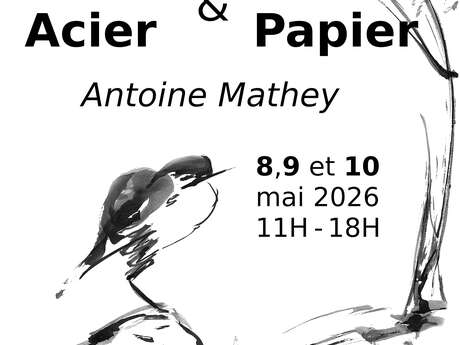 Exposition encre, acier, forge, papier d'Antoine Mathey