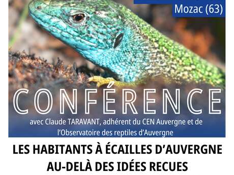 Conférence "Les habitants à écailles d’auvergne : au-delà des idées recues"