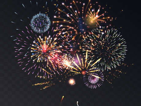 Diner gastronomique et feu d'artifice
