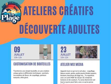 Atelier créatifs adultes au Lac de Barterand