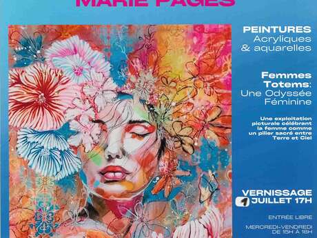 Tentoonstelling „Femmes Totems, een vrouwelijke odyssee“ van Marie Pages – Mediatheek van Mollans