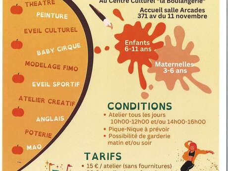 Stages Pluri-activités Centre Culturel  - Vacances de la Toussaint