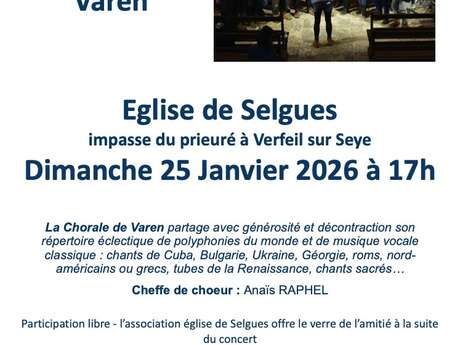 SELGUES Concert le 25 Janvier 17h.