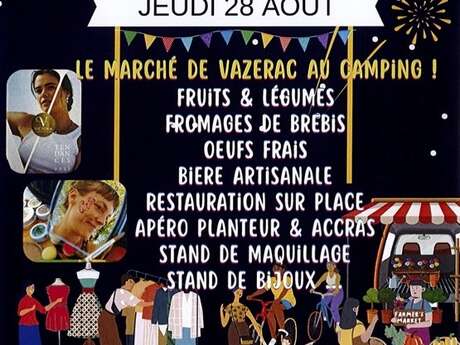Marché nocturne au Camping Latapie