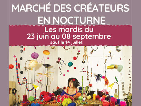 Markt der Kreativen bei Nacht