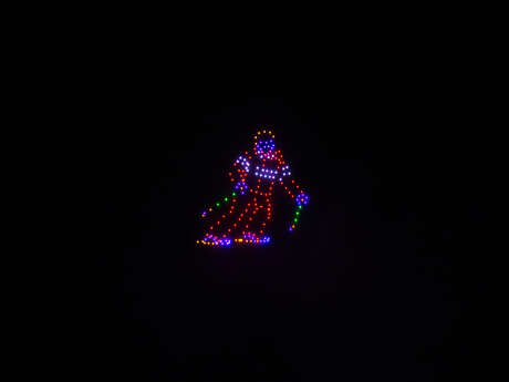 Spectacle de drones lumineux