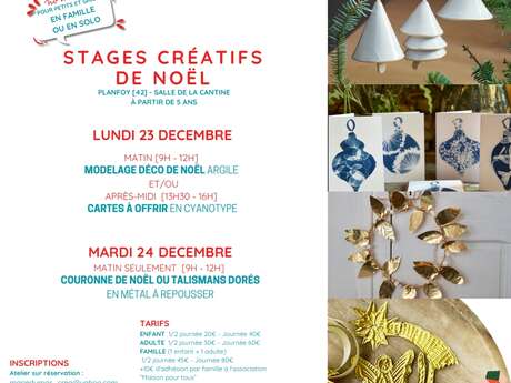 Stages créatifs de Noël