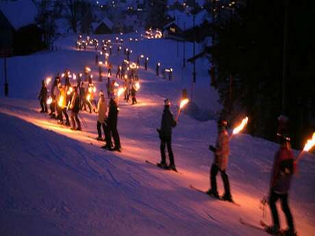 Torchlight descent with music