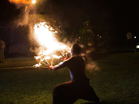 Spectacle du nouvel an enflammé