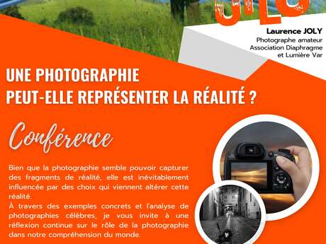 Université du Temps Libre lecture: ‘Can a photograph represent reality?