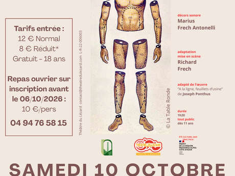Spectacle " À La Ligne, Feuillets d'Usine" R. FRECH