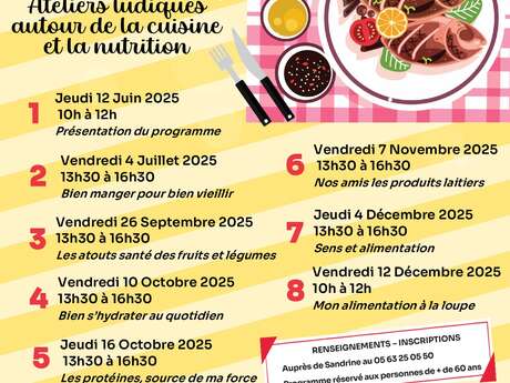 Ateliers ludiques autour de la cuisine et de la nutrition