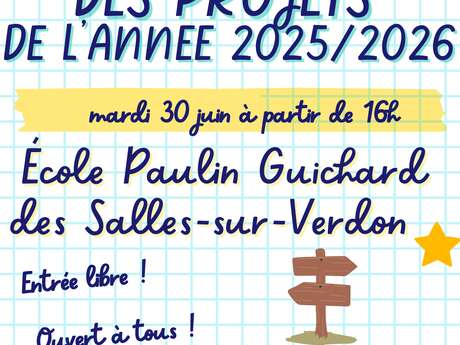 Restitution des projets de l'école