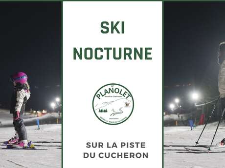 Ski nocturne sur la piste du Cucheron