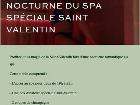 Nocturne du Spa Spéciale Saint Valentin
