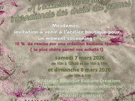 Journée des droits des femmes chez Badiane Créations