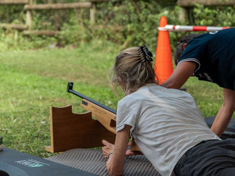 Event services: Laser rifle shooting and orienteering course