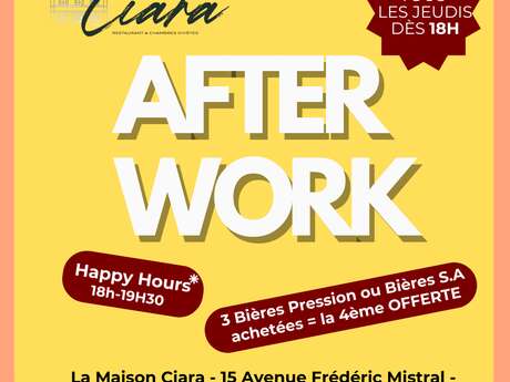 Afterwork du jeudi à la Maison Ciara