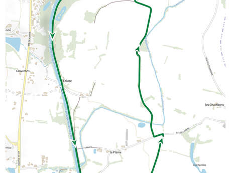 Itinéraire VTT : circuit 1 vert, base Briennon