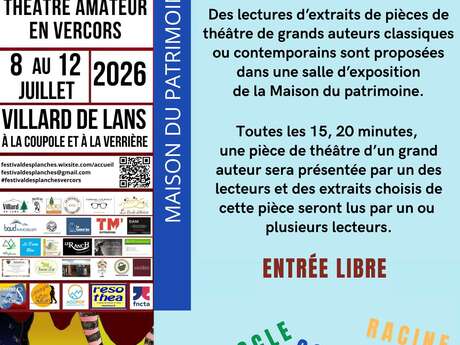 Festival des Planches - Lectures d'extrait de pièces