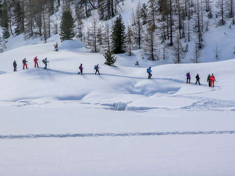 Le Lac Miroir en raquettes