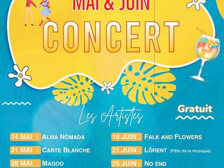 Concerts Mai et Juin