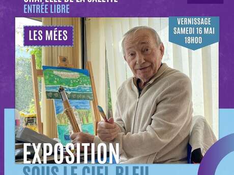 Exposition sous le ciel bleu de provence