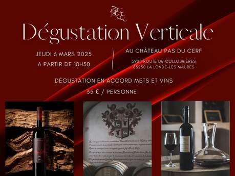 Soirée dégustation Verticale Vieux Millésimes Rouges au Château Pas du Cerf