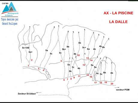 Entreserres climbing site