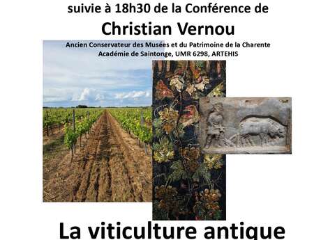 Lecture – Ancient viticulture in Aunis-Saintonge