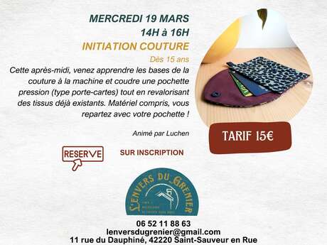 Initiation couture -  L'envers du grenier