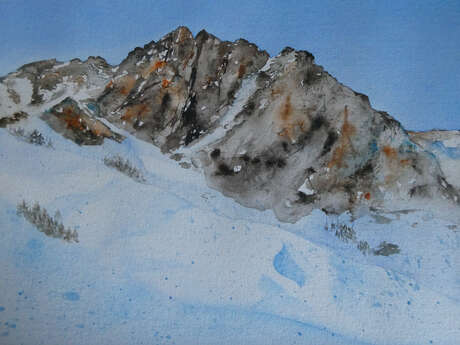 Exposition aquarelle en Ubaye par Sylvie Mehrenberger