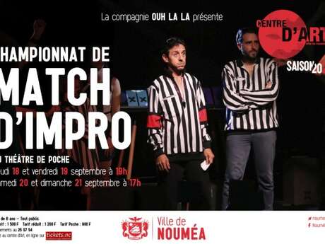 Championnat de match d'impro du 18 au 21 septembre au théâtre de poche du centre d'art